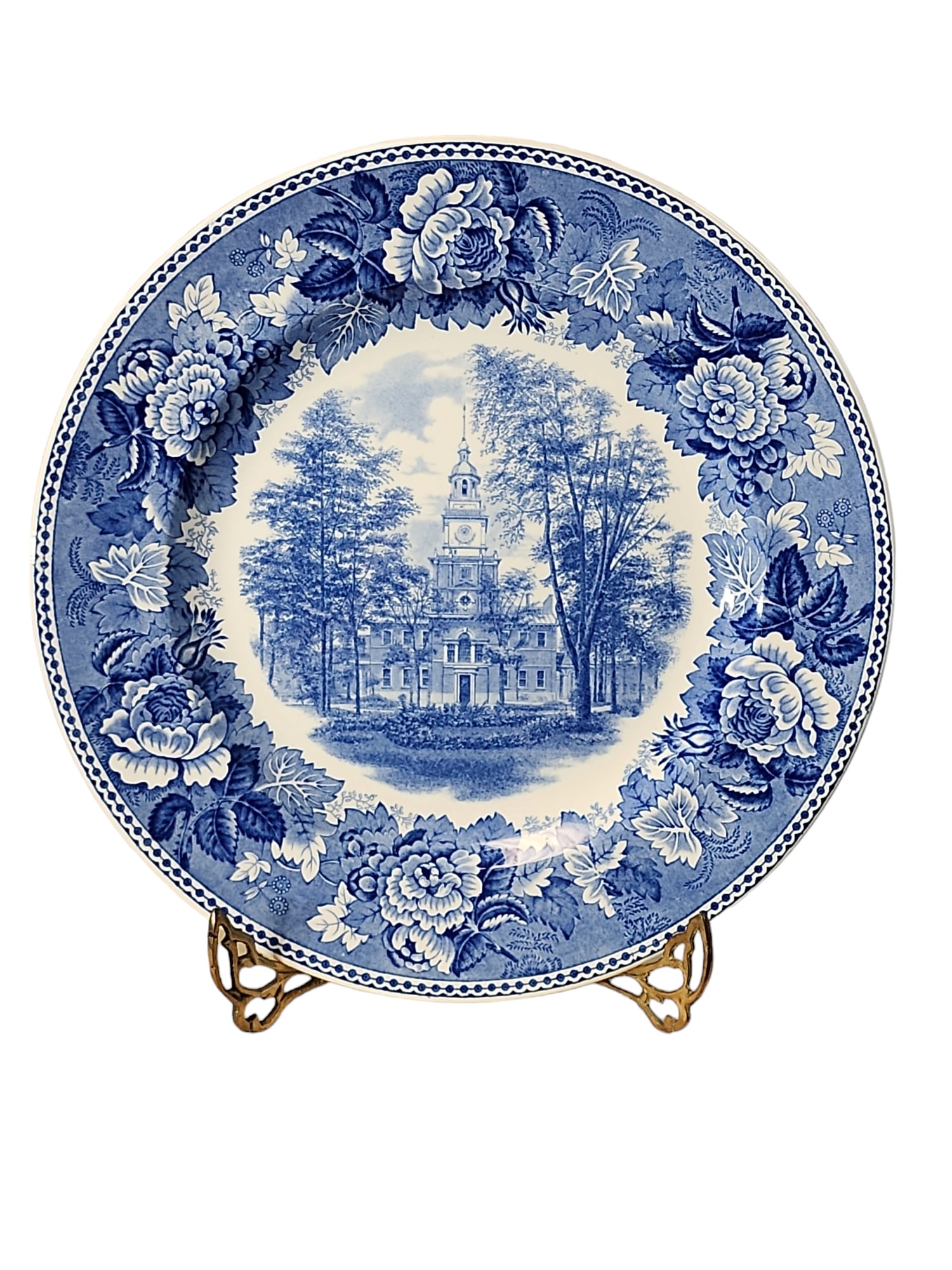 1932 Wedgwood Etruria D.A.R. Independence Hall Bicentennial Plate (1 of 5)