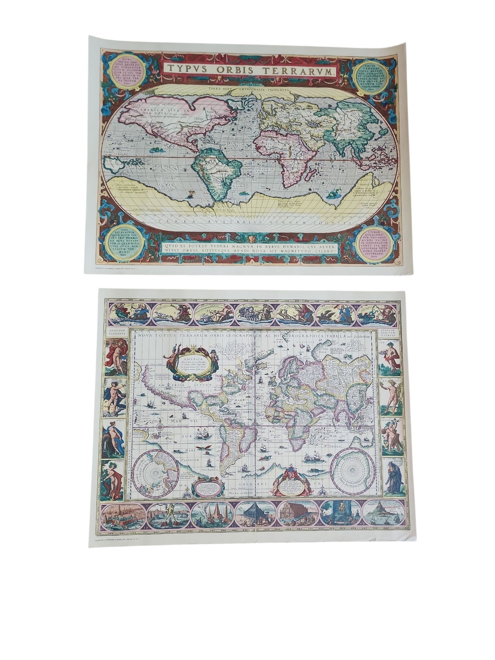 Pair Reproduction Antique Maps Prints (1 of 5)