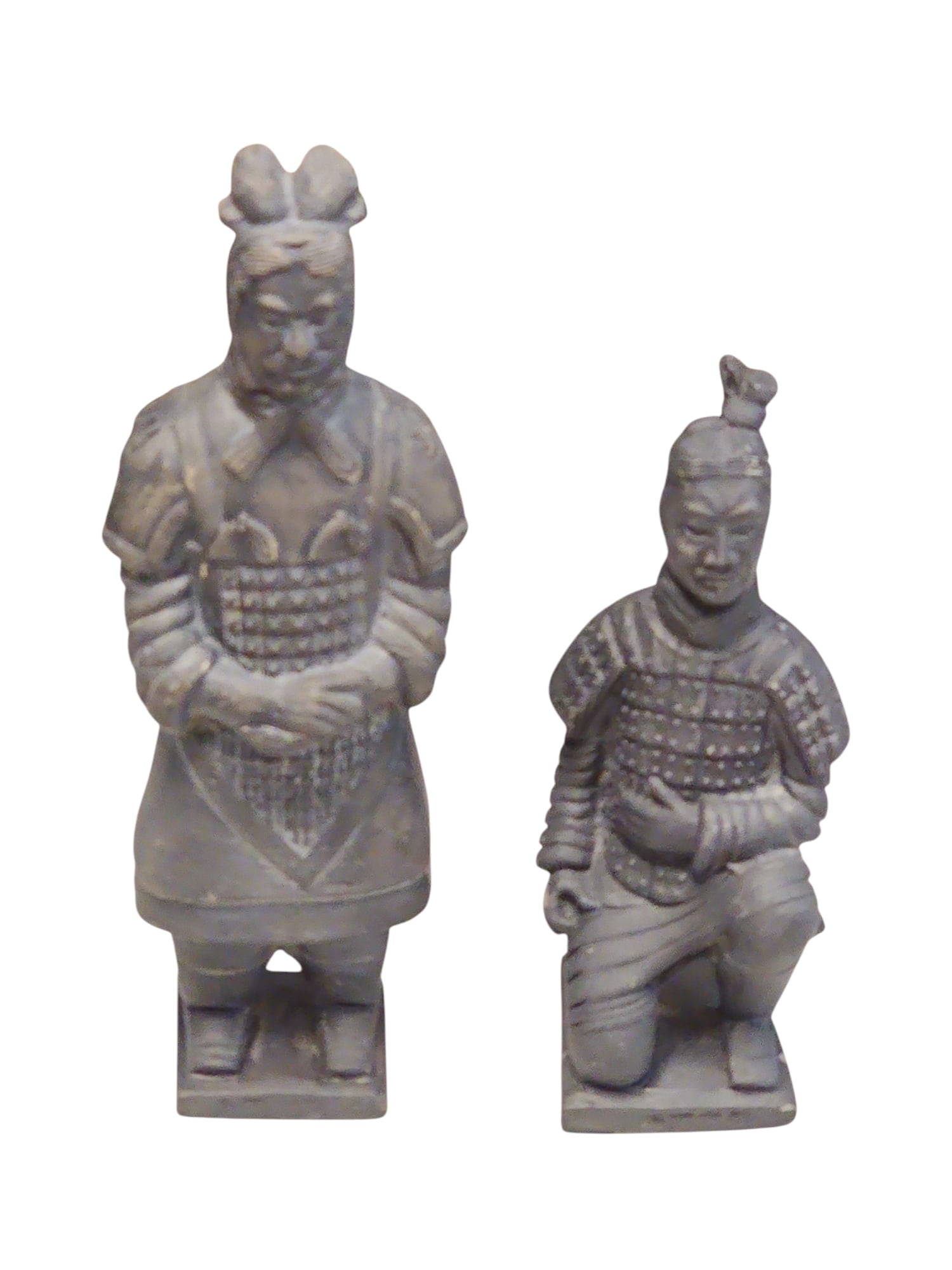 Vintage Pair Chinese Terra Cotta Warriors (1 of 7)