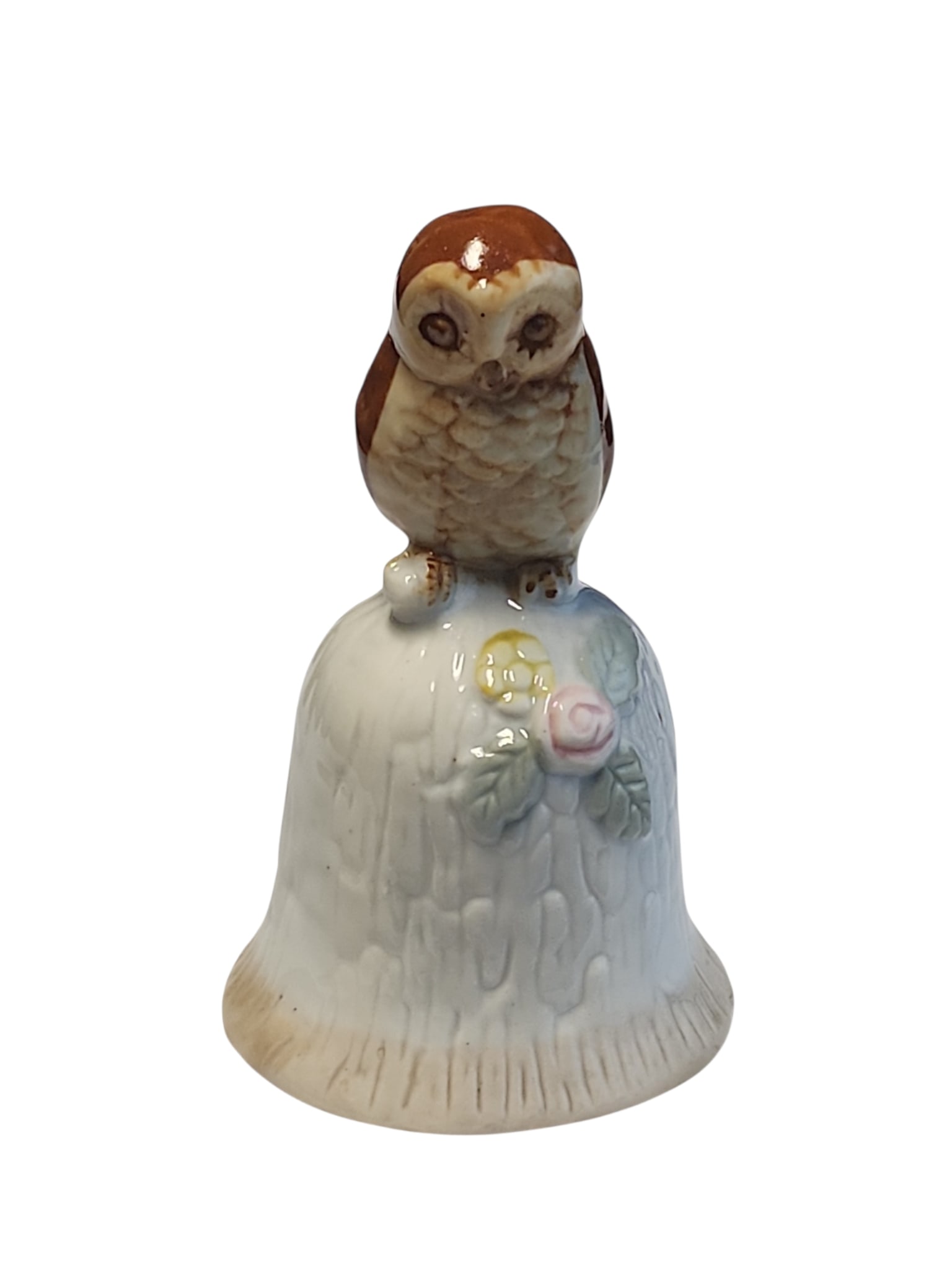 Vintage Decorative Owl and Flowers Bell (1 of 3)