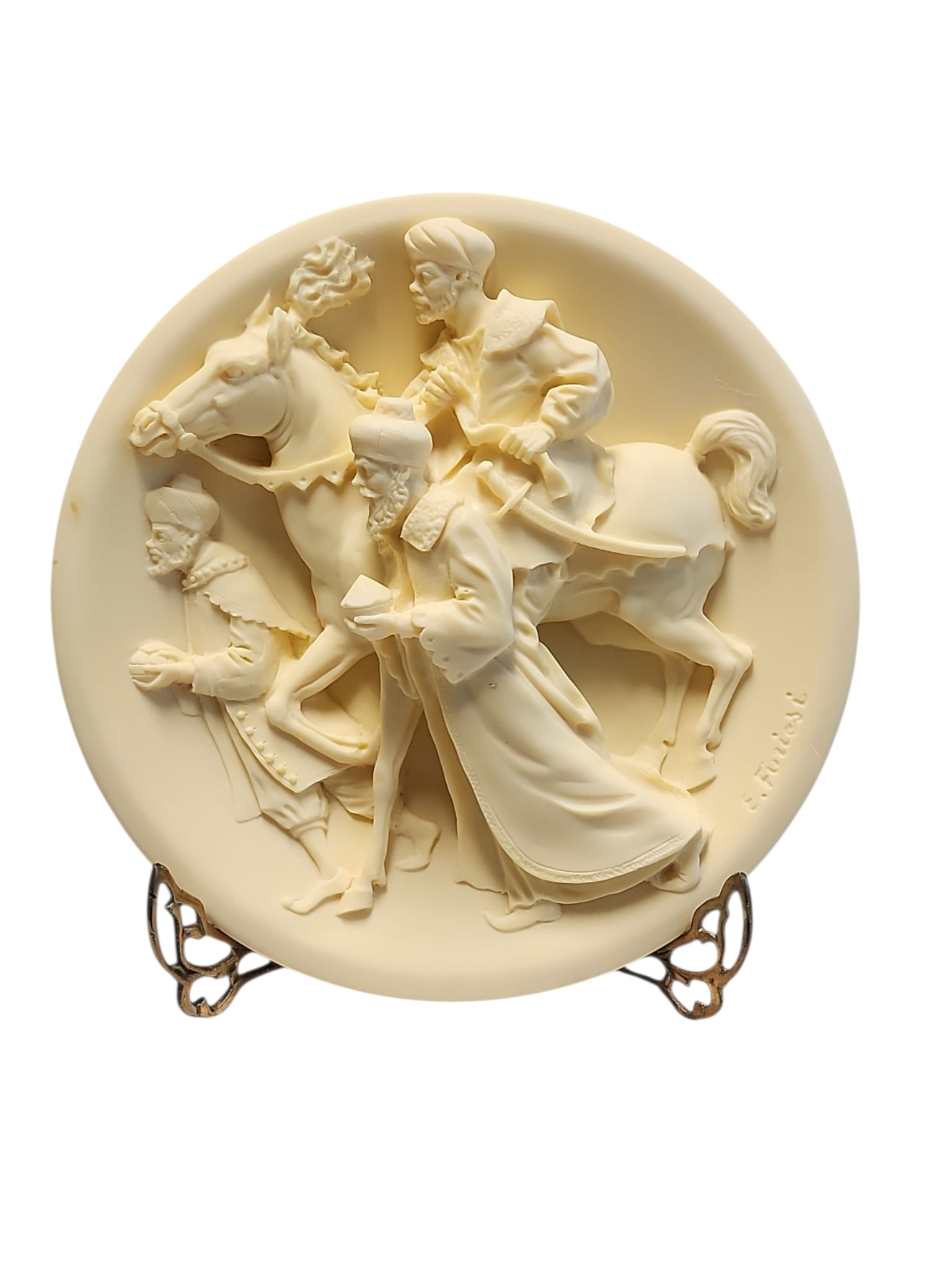 Studio Dante Di Volteradici We Three Kings Alabaster Wall Plate (1 of 11)