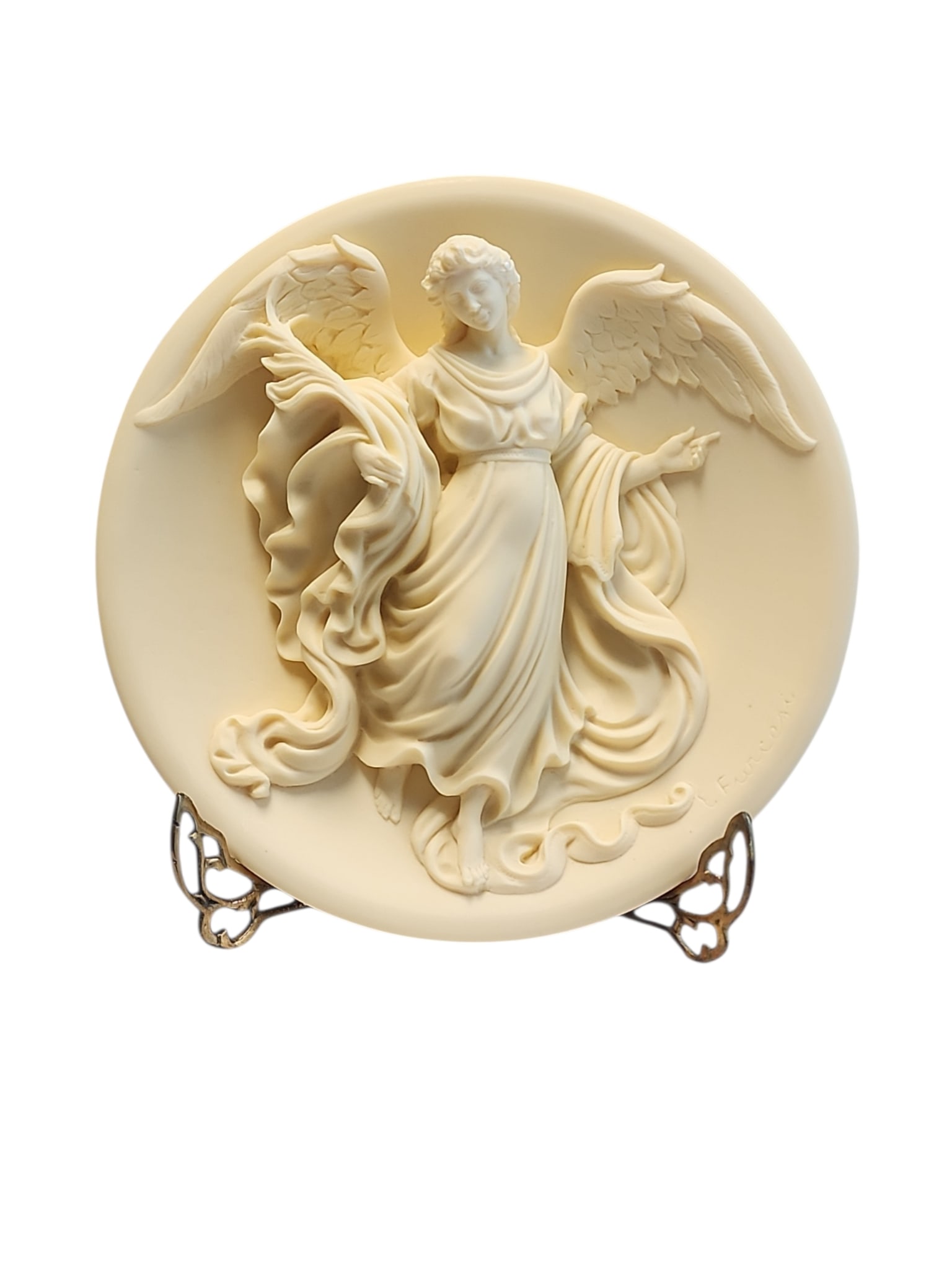 Studio Dante Di Volteradici Gloria In Excelsis Dio Alabaster Wall Plate (1 of 9)