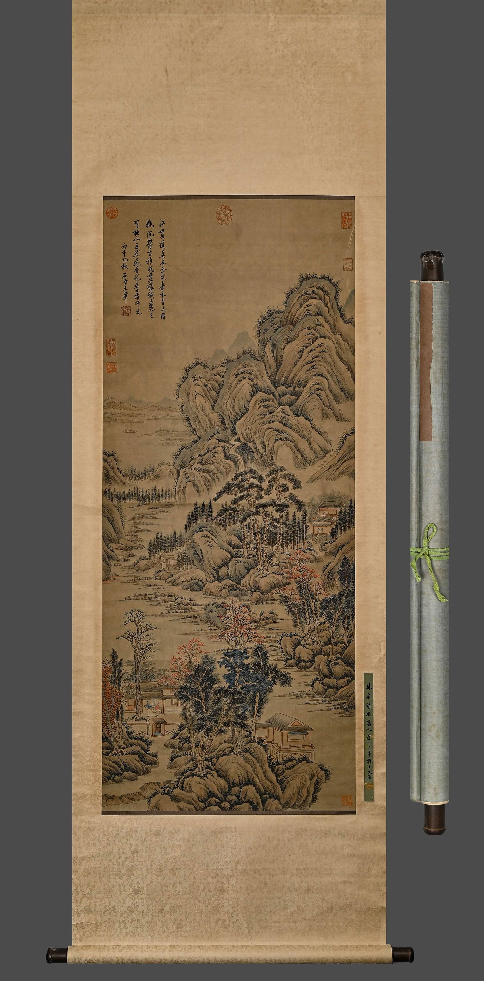 Wang Hui, Forest and Spring Landscape, Hanging Scroll on Paper: L:136cm W:57cm