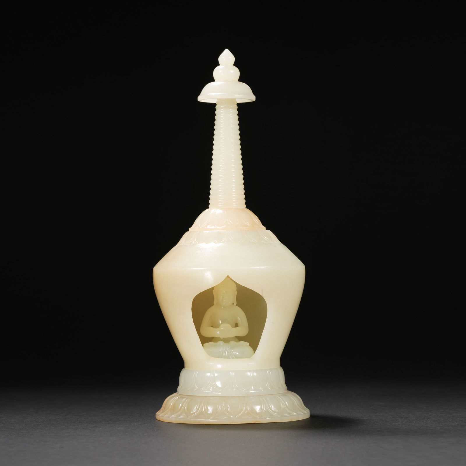 Qing Dynasty Hotan jade Buddha statue stupa (1 of 10)