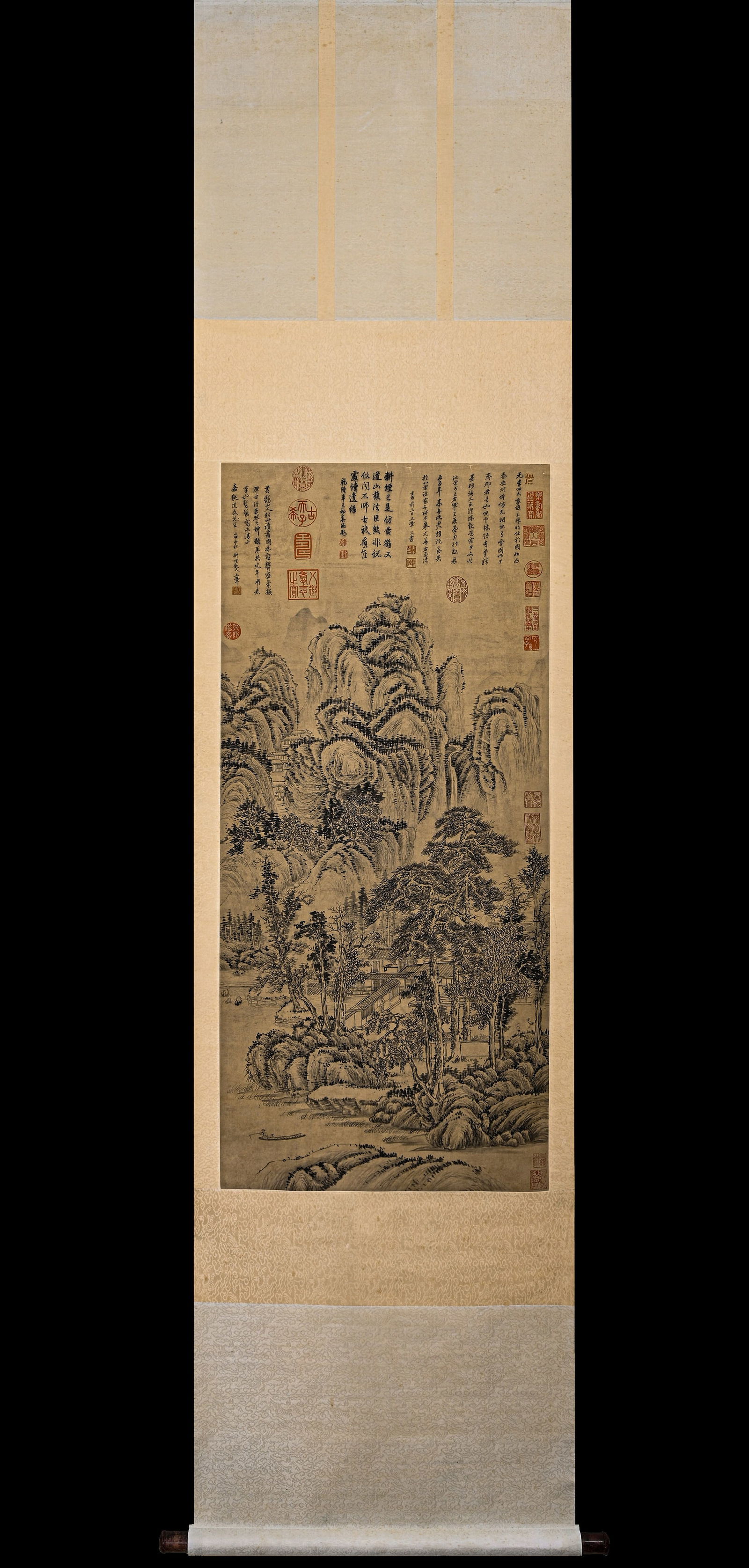 Wang Hui Landscape Vertical Scroll: L:111cm W:52cm