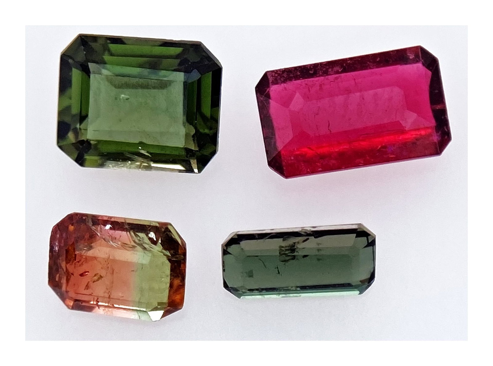 3.45 Carat Natural Mixed Tourmaline: 3.45 Carat Natural Mixed Tourmaline Color - Mixed Shape - Octagon Cut - Faceted Clarity - Slightly Included Treatment – No Treatment detected Good quality with luster. Perfectly suited as an inv