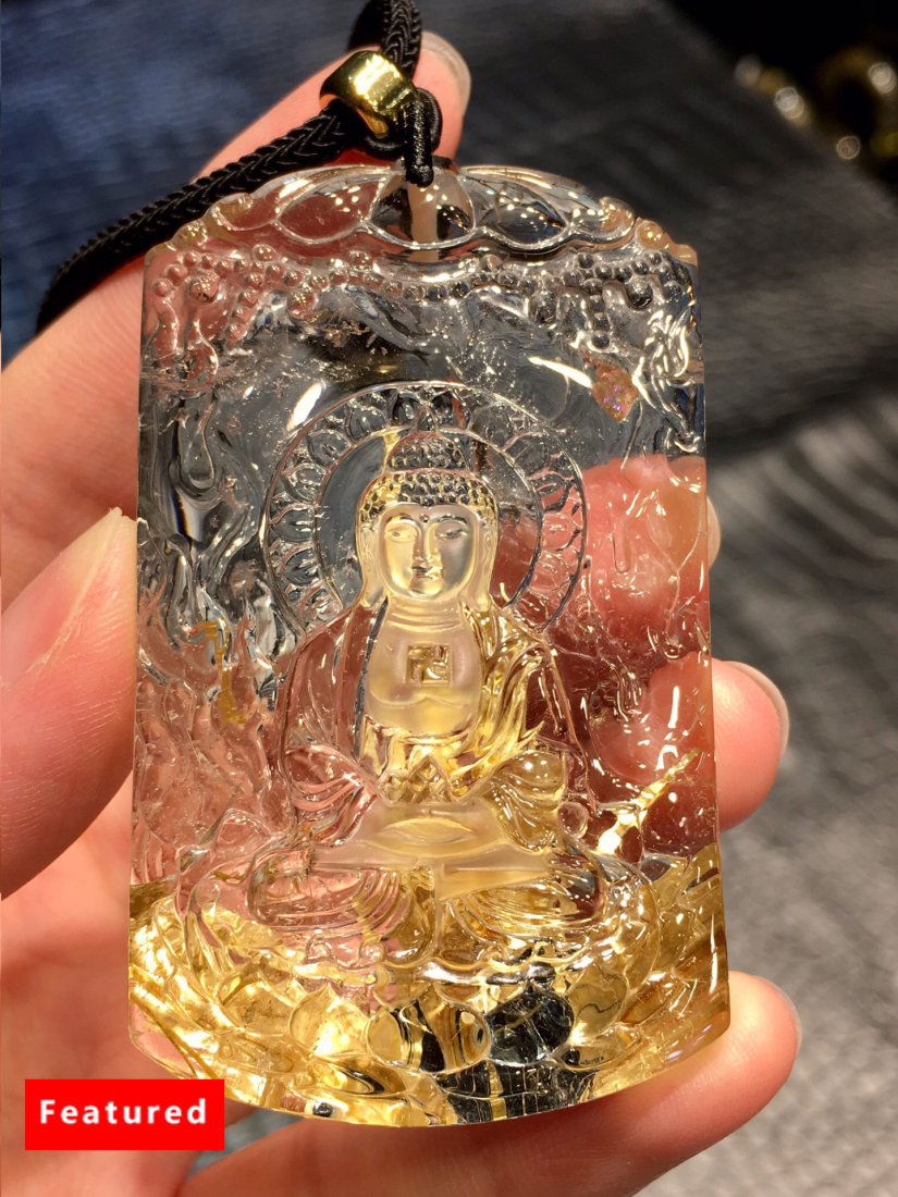 Natural Titanium Amitabha Pendant (1 of 6)