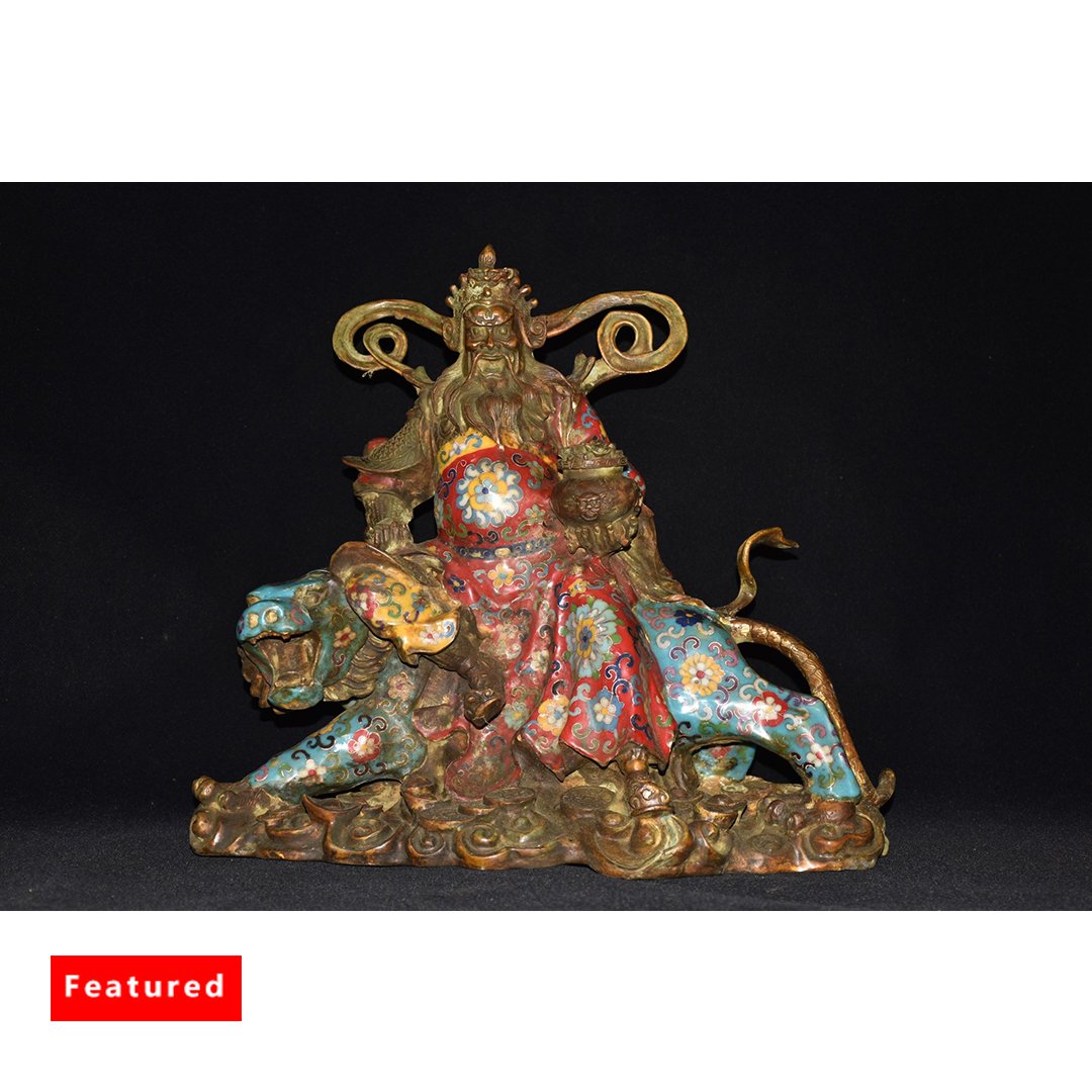 pure copper cloisonne guangong ornament (1 of 7)