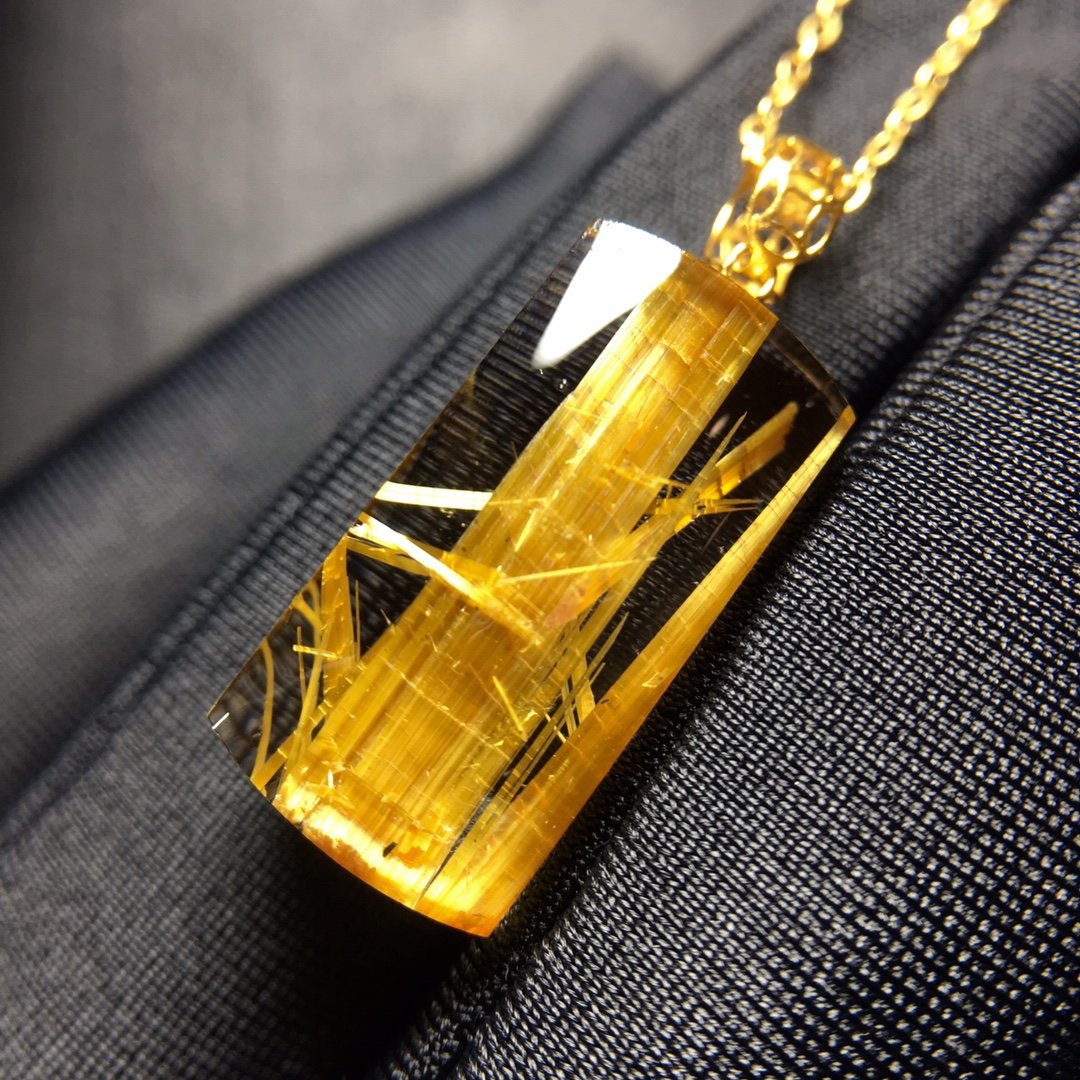 Natural Brazilian Titanium Crystal Pendant (1 of 6)