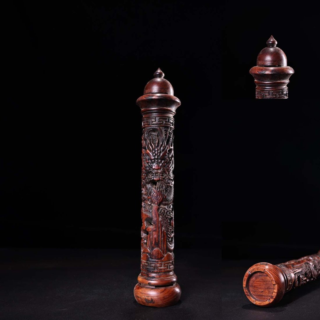 High relief hollow boxwood carved incense barrel: High relief hollow boxwood carved incense barrel.Exquisite workmanship, exquisite shape. High 6CM wide 10.3cm weight: 285g Freight: 1.International Freight: Foreign shipping charges are determined by 