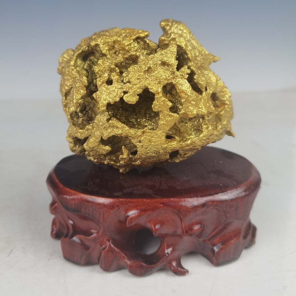 Gobi desert dog head gold meteorite (1 of 8)
