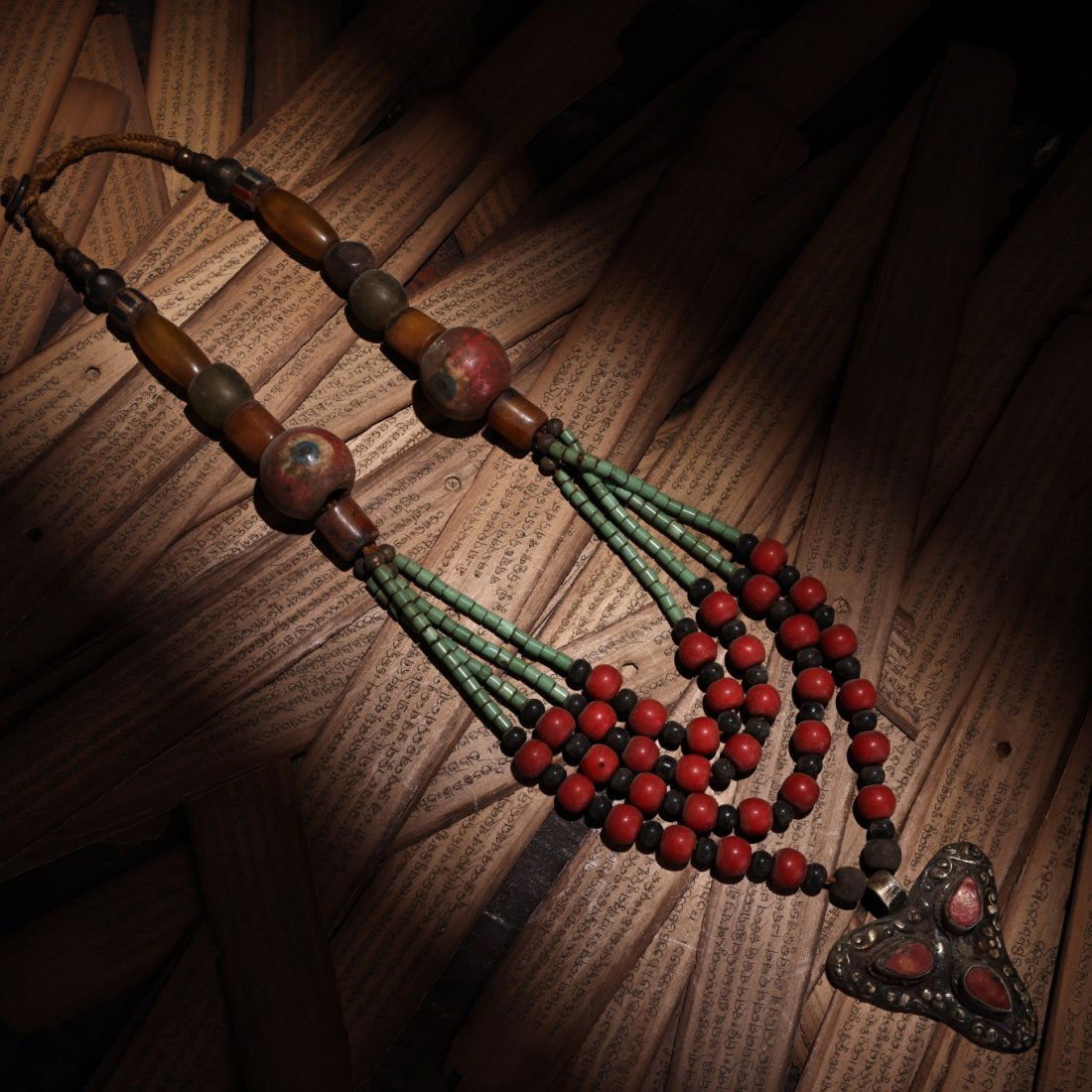 Old Tibetan style multi-treasure necklace (1 of 10)