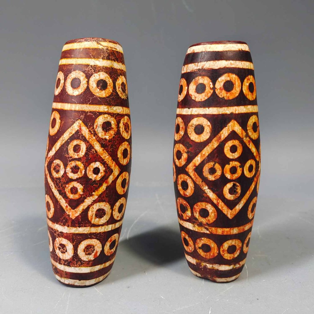 Tibetan top quality cinnabar multi-eyed calcified old dzi beads for beads (1 of 7)