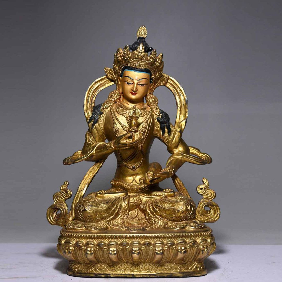 Tibetan bronze Buddha statue, Vajrasattva (1 of 7)