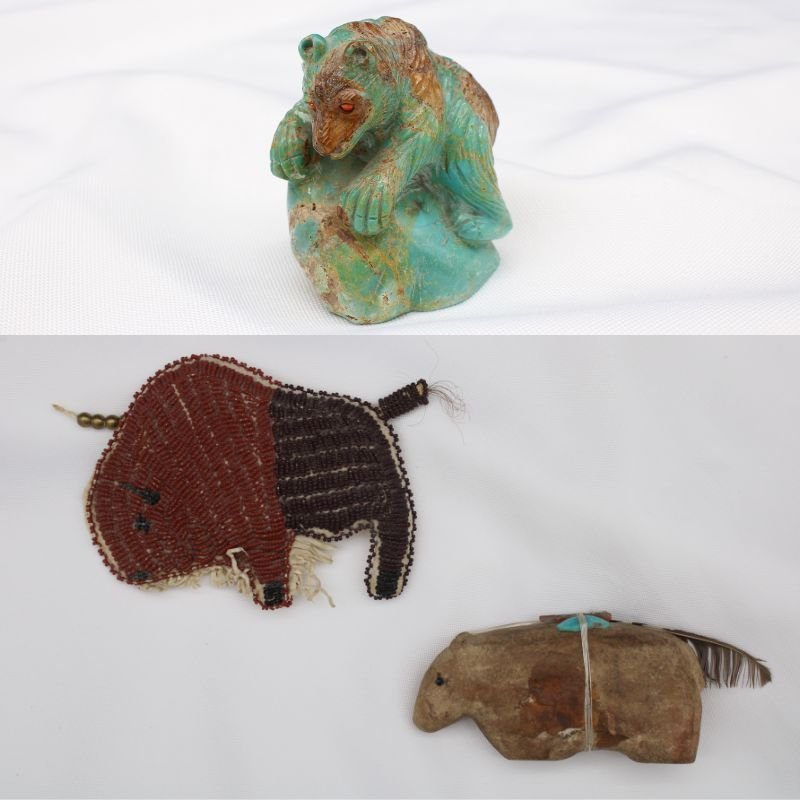 Three Zuni Pueblo and Plains Items (1 of 3)