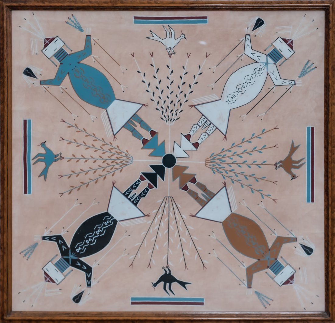 Navajo Memory Aid Painting on Fabric (1 of 1)