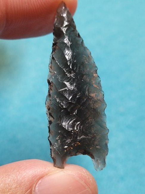 Authentic Arrowhead Artifact Obsidian Humboldt Warner Valley, Oregon 1956 (1 of 8)