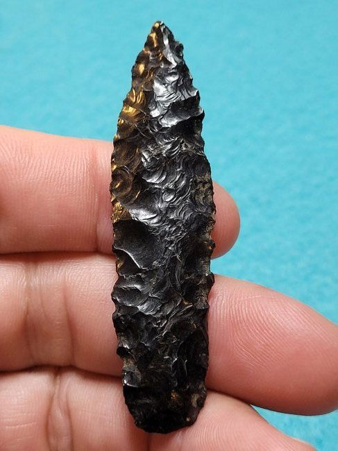 Authentic Arrowhead Artifact Obsidian Lance Warner Valley, Oregon 1957 (1 of 8)