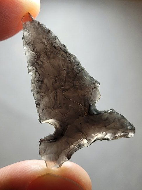Authentic Arrowhead Artifact Obsidian Northern Side Notched Lake County, Oregon 1900's (1 of 8)