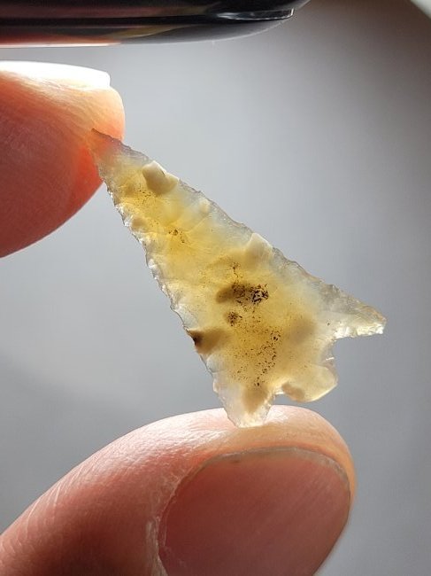 Authentic Arrowhead Artifact Translucent Gemmy Material Point Columbia River Oregon Washington 1950s (1 of 8)