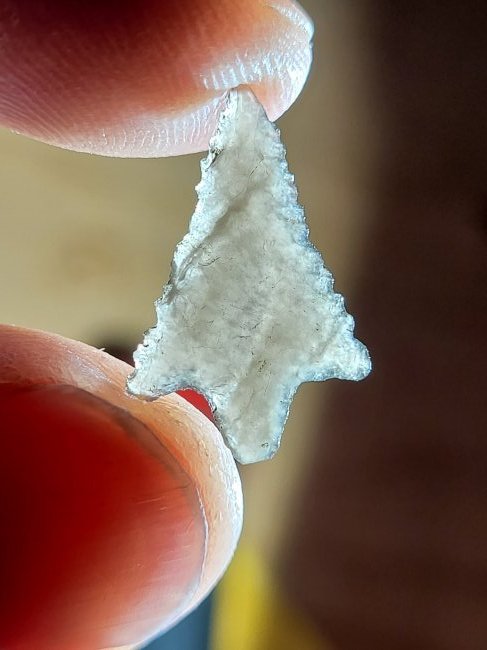 AUTHENTIC ARROWHEAD ARTIFACT OBSIDIAN OREGON EX DEAN THOMPSON COLLECTION 1950-60'S (1 of 8)