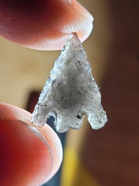 AUTHENTIC ARROWHEAD ARTIFACT OBSIDIAN OREGON EX DEAN THOMPSON COLLECTION 1950-60'S (1 of 8)