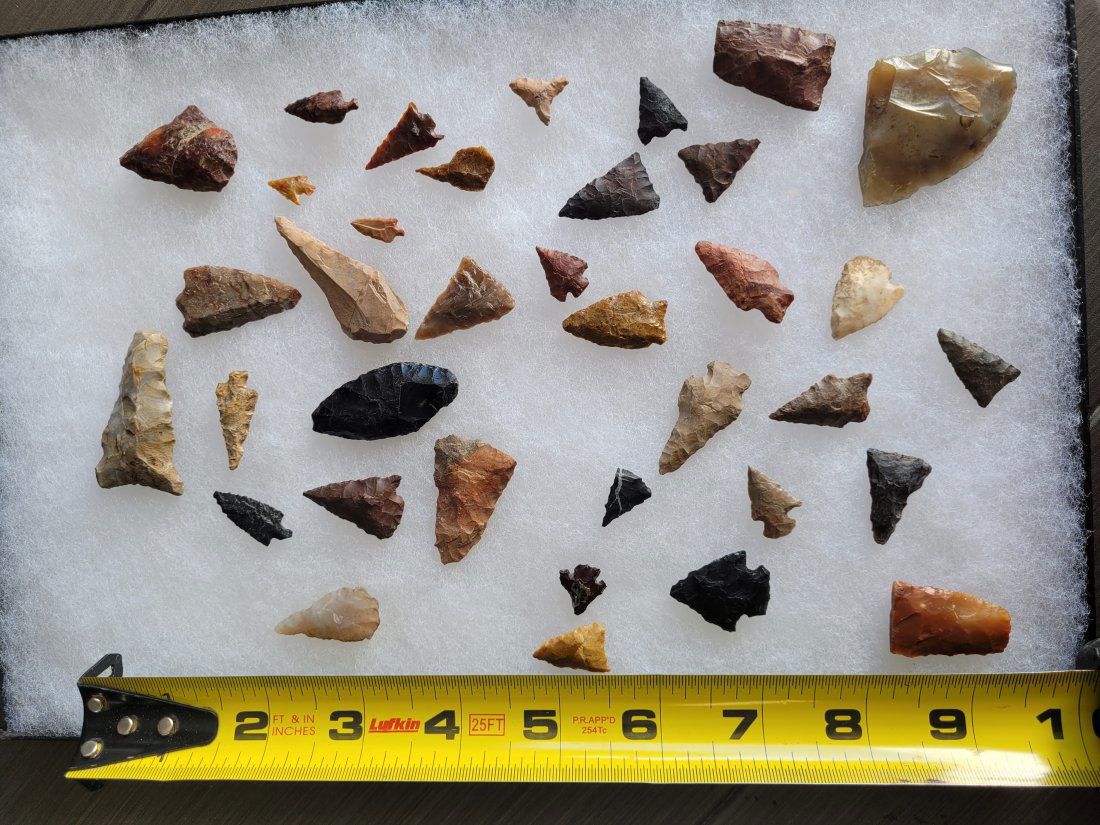 AUTHENTIC ARROWHEAD ARTIFACT COLLECTION UMATILLA OREGON 1960'S (1 of 7)