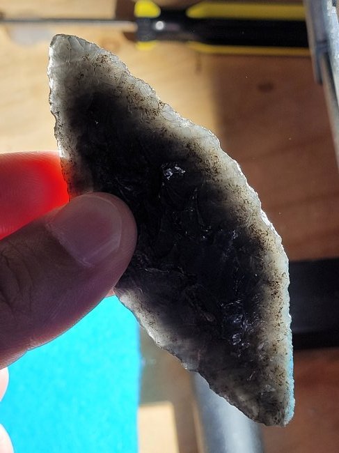 CASCADE BI-POINT OBSIDIAN AUTHENTIC ARROWHEAD ARTIFACT WARNER VALLEY LAKE COUNTY OREGON 1900'S (1 of 8)