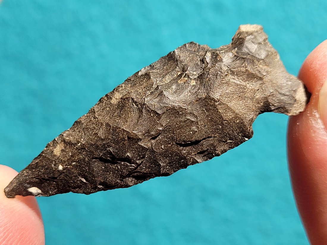 AUTHENTIC ARROWHEAD ARTIFACT EX HERB SNELGROVE COLLECTION COLUMBIA RIVER & SNAKE RIVER IDAHO 1930'S (1 of 7)