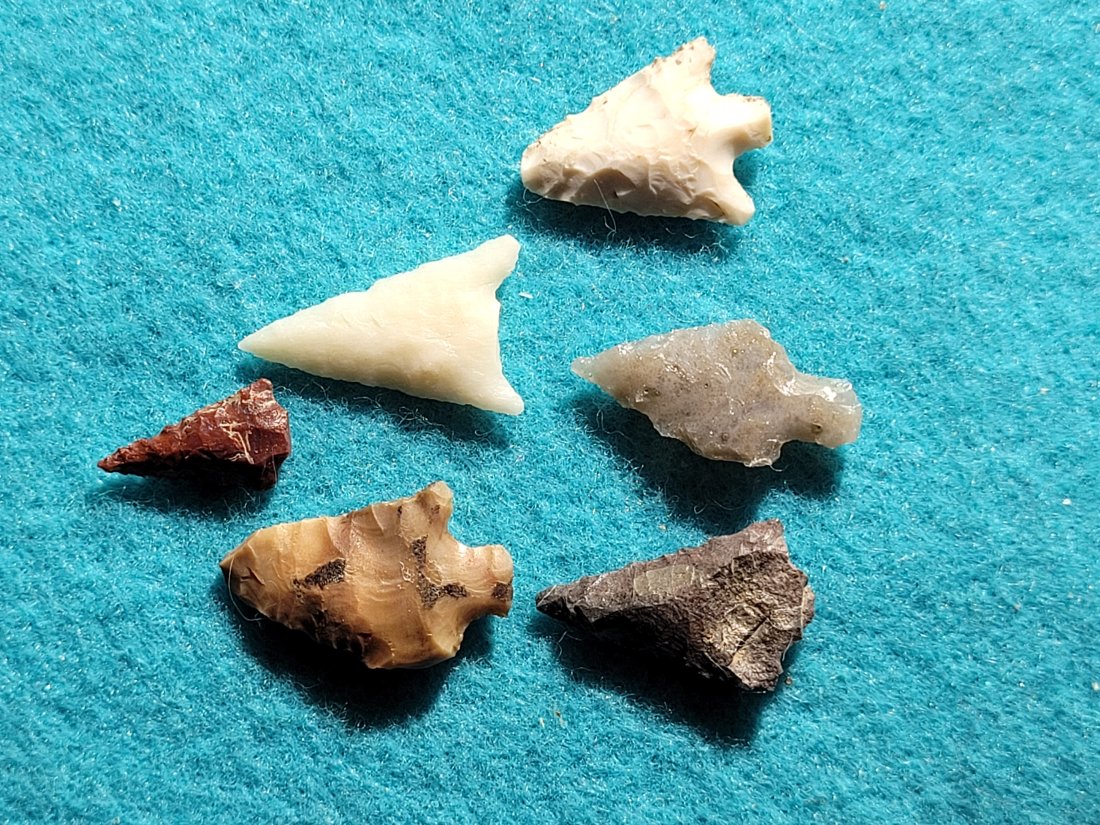 6 POINTS AUTHENTIC ARROWHEAD ARTIFACT EX SNELGROVE COLLECTION COLUMBIA RIVER & SNAKE RIVER IDAHO (1 of 2)