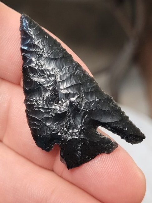 AUTHENTIC ARROWHEAD ARTIFACT EX HERB SNELGROVE COLLECTION LAKE CO OREGON & SNAKE RIVER IDAHO (1 of 7)