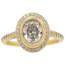 18k Yellow Gold HRD 1.51ct center Oval Cut Diamond Engagement Ring 1.99TCW. $20,225FRV