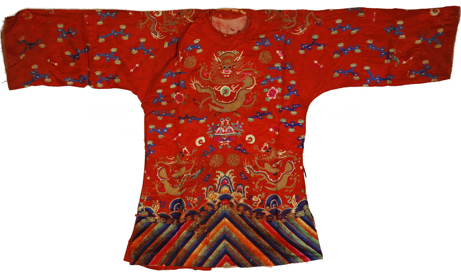 QING DYNASTY A Female Embroidered Robe: 155*80cm