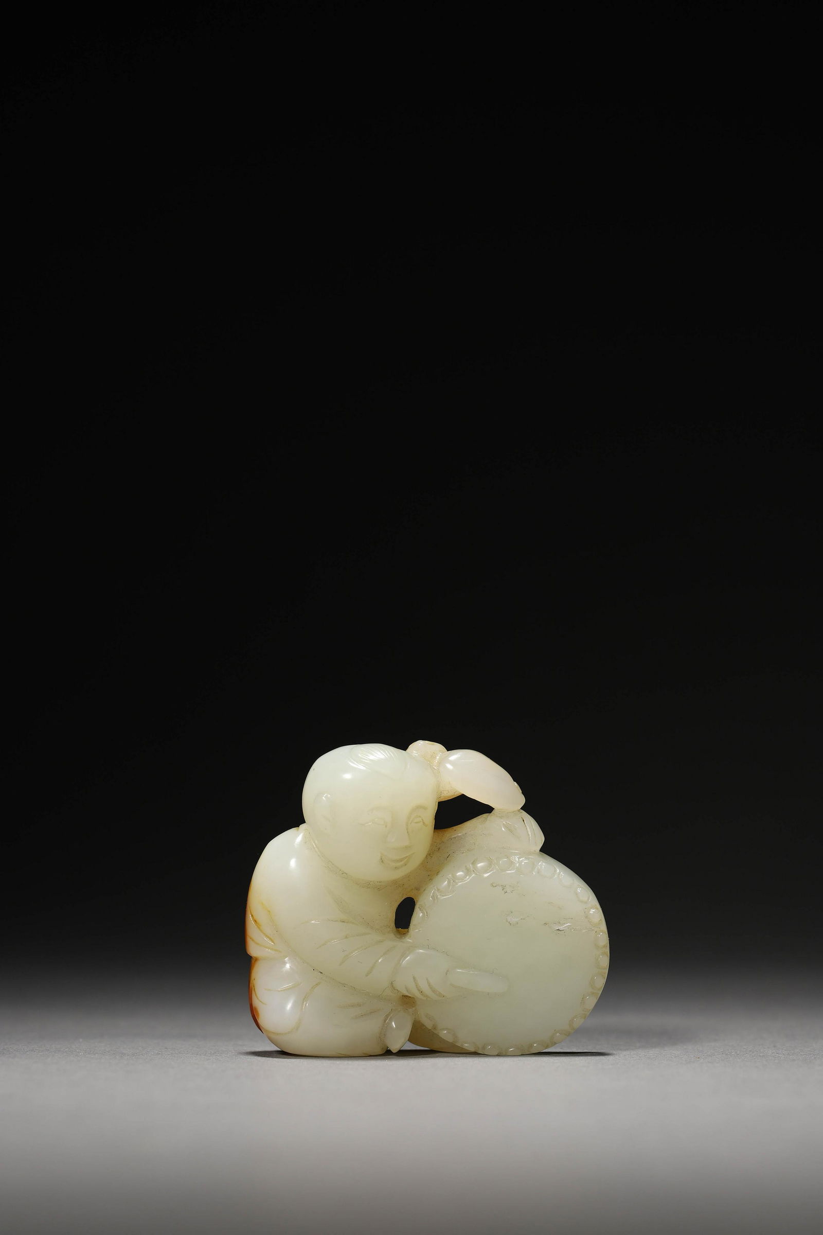 A QING WHITE JADE CARVING (1 of 6)