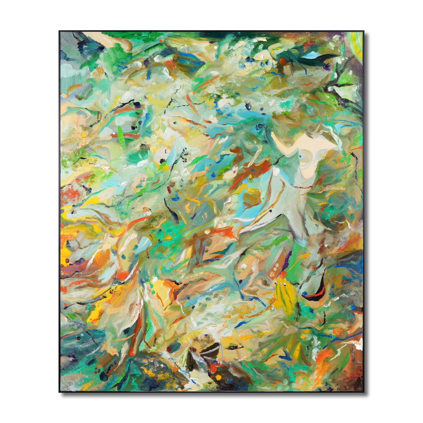 CECILY BROWN (B.1969), OIL ON CANVAS: Image Size: 46 3/4 by 39 1/8 inches (119 by 99.5 cm) Signed (reverse) Cecily Brown is a contemporary British artist known for her vibrant and dynamic paintings. Born in London in 1969, Brown's work is