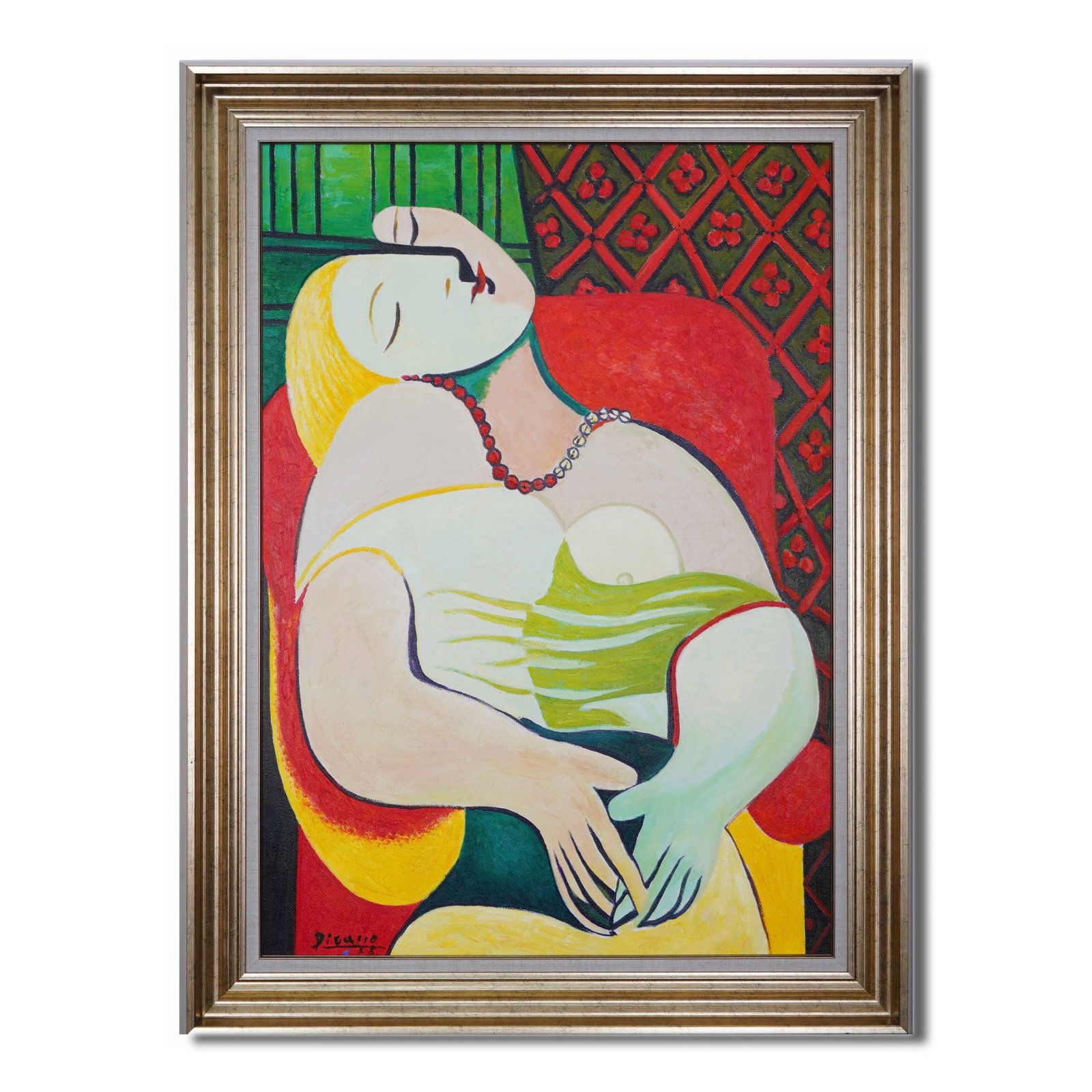 PABLO PICASSO (1881-1973), OIL ON CANVAS: PABLO PICASSO (1881-1973), OIL ON CANVAS Dimensions: Image Size: 38 1/2 x 27 1/8 inches (98cm x 69cm) PABLO PICASSO (1881-1973), OIL ON CANVAS Image Size: 38 1/2 x 27 1/8 inches (98cm x 69cm) All meas