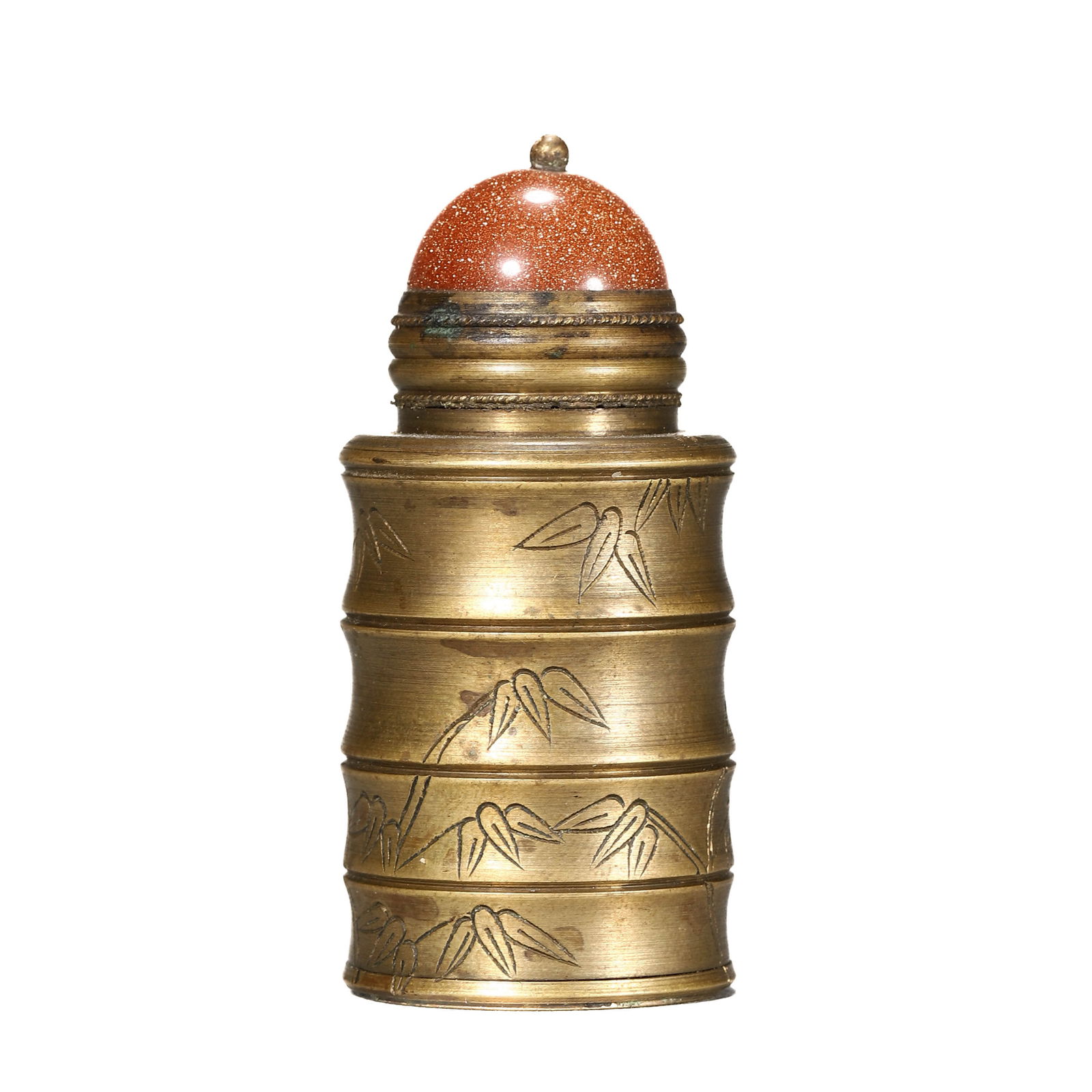 A CHINESE COPPER SNUFF BOTTLE. (1 of 3)