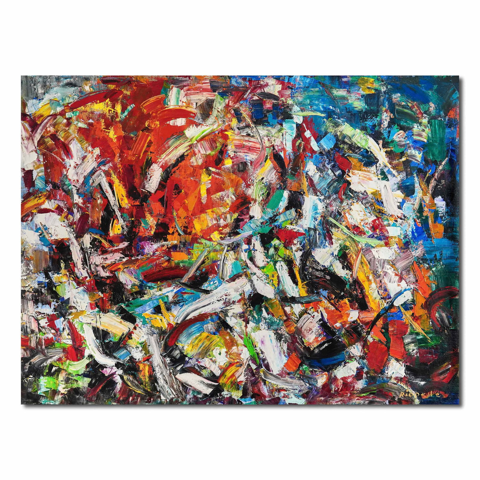 AFTER JEAN-PAUL RIOPELLE (1923-2002), OIL ON CANVAS (1 of 2)