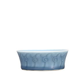 A CHINESE BLUE GLAZE BRUSH WASH, MARKED "DA QING QIANLONG NIAN ZHI," POSSIBLY QING DYNASTY, 18TH (1 of 3)