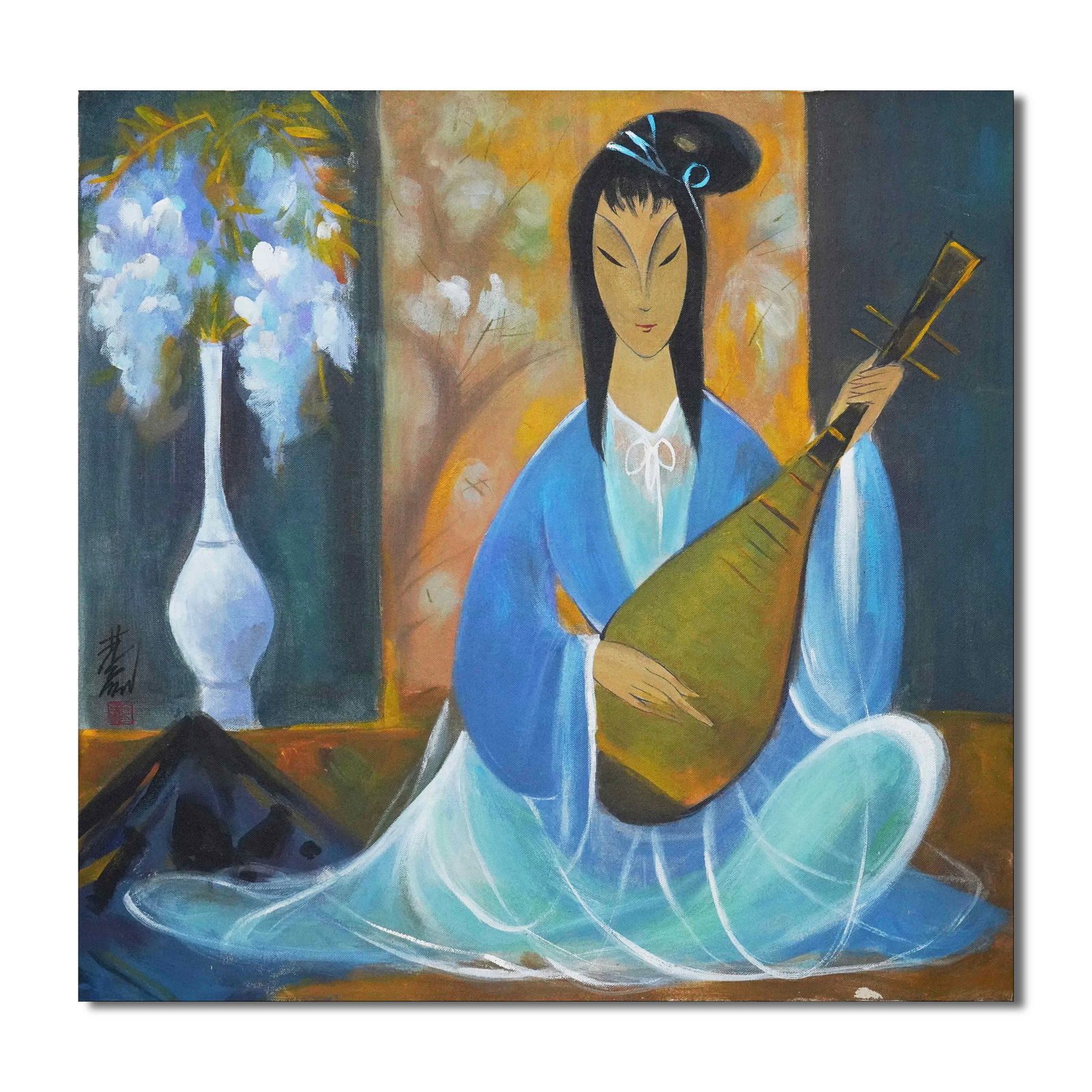 LIN FENGMIAN (1900-1991), OIL PAINTING (1 of 2)