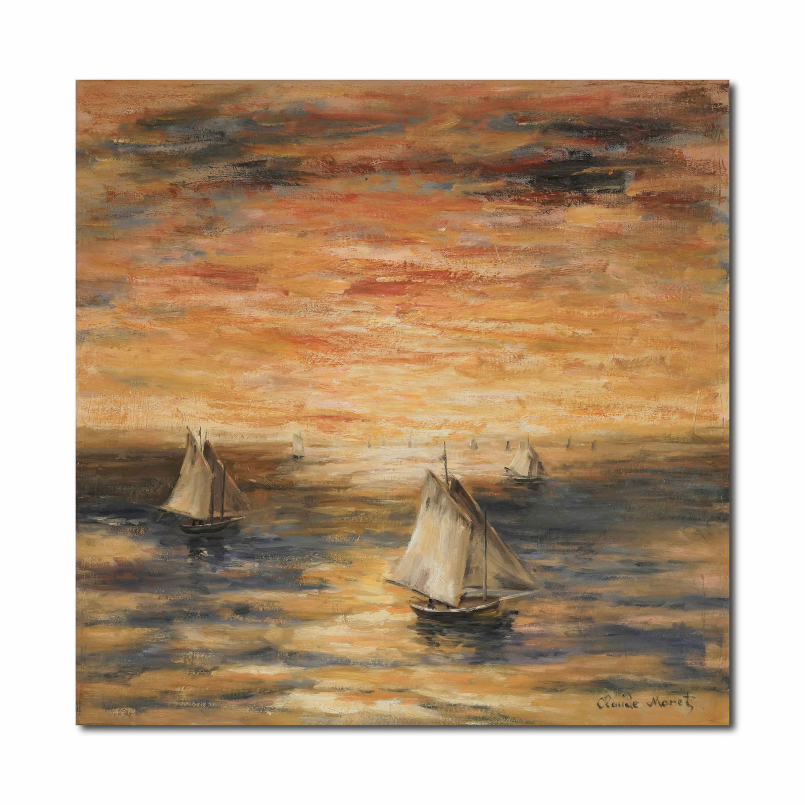 CLAUDE MONET (1840–1926), OIL ON CANVAS: CLAUDE MONET (1840–1926), OIL ON CANVAS Dimensions:Image Size: 77 x 78.5 cm (30 1/4 x 31 in) All measurements are approximate. Signed (lower right) Claude Monet (1840–1926), widely regarded as the