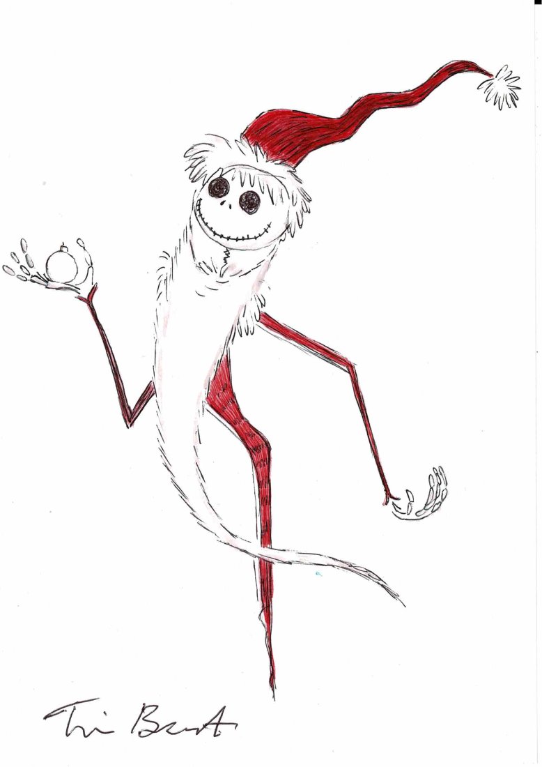 Tim Burton A Nightmare Before Christmas original washed drawing (1 of 1)