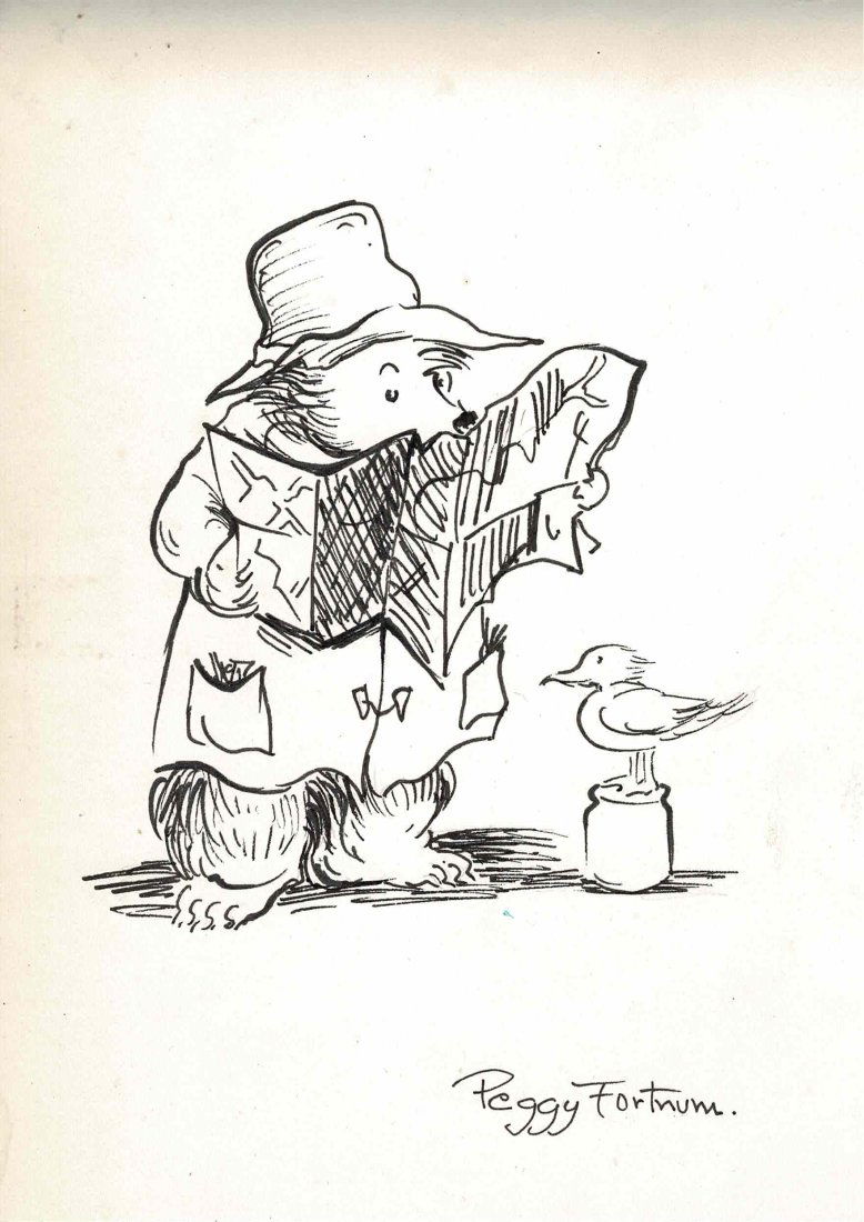 Paddington Bear original drawing by Peggy Fortnum (1 of 1)