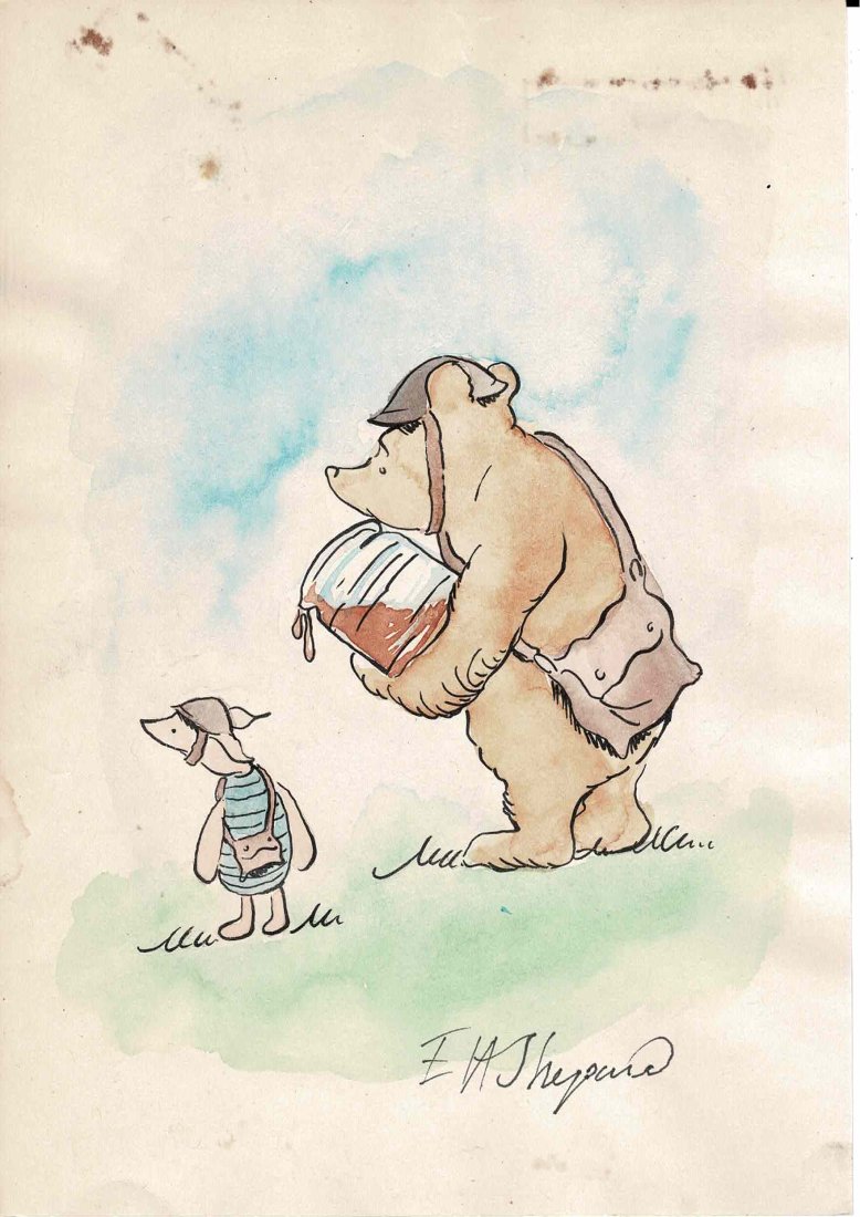 Winnie the Pooh original painting by Ernest H Shepard (1 of 3)