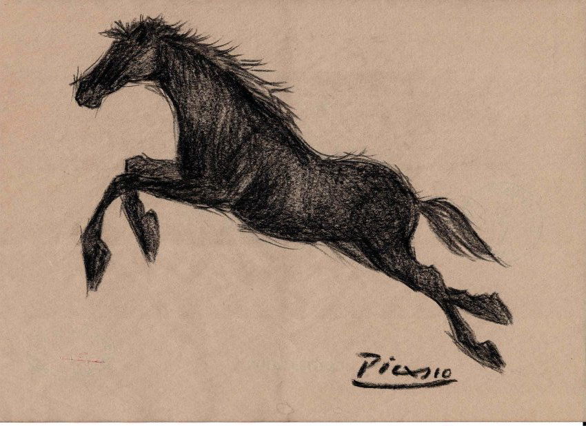 Picasso original Charcoal drawing (1 of 3)