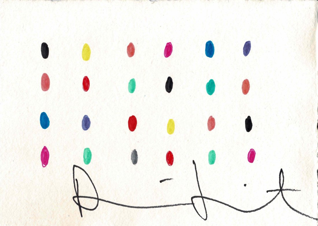 Damien Hirst original colour construction drawing Signed (1 of 1)