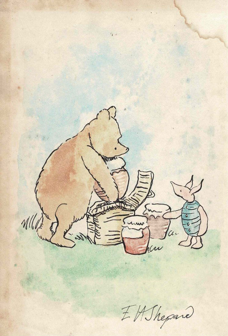 Winnie the Pooh and Eeyore original painting by E H Shepard (1 of 1)