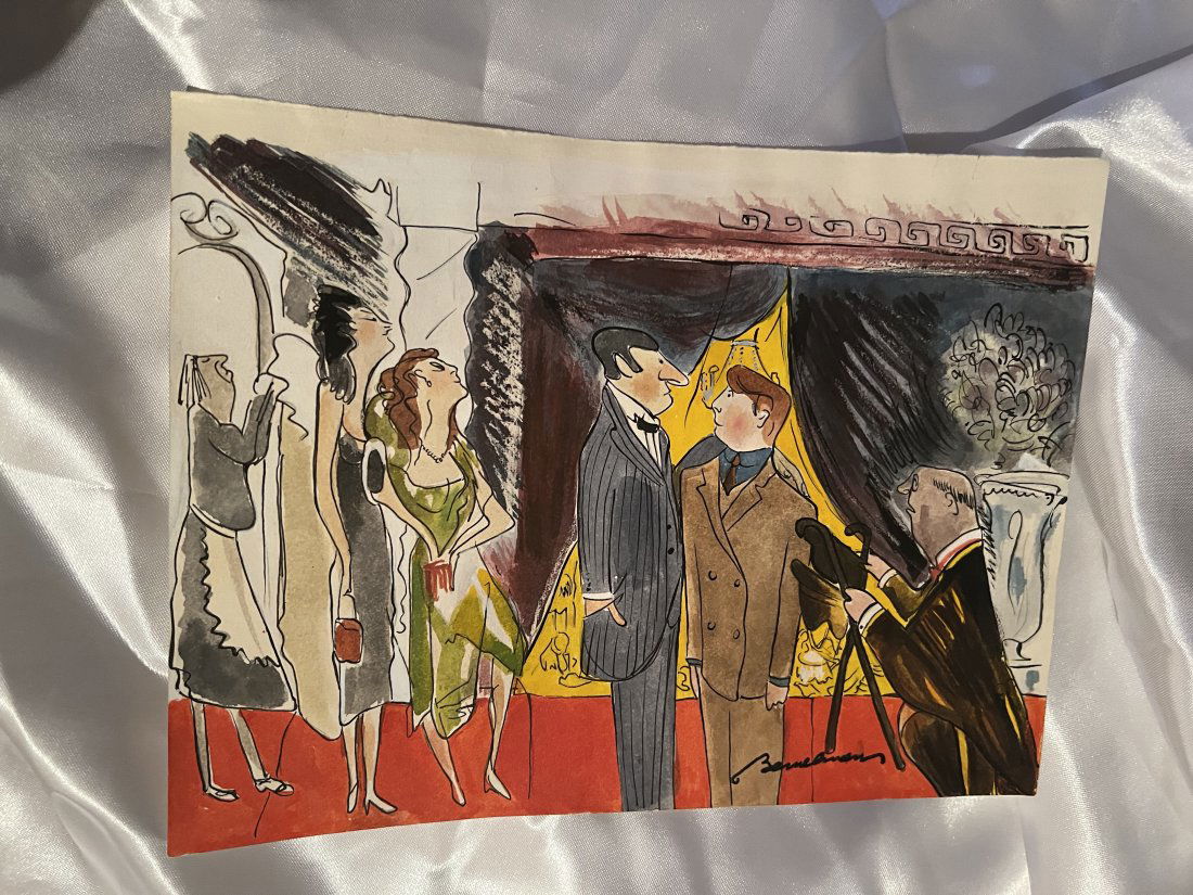Ludwig Bemelmans original painting stamped (1 of 2)