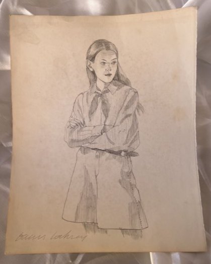 David Hockney original pencil drawing of a young lady...No Reserve: Lot number 26 is an original pencil drawing by David Hockney ~ David Hockney OM CH RA is an English painter, draftsman, printmaker, stage designer, and photographer. As an important contributor to the