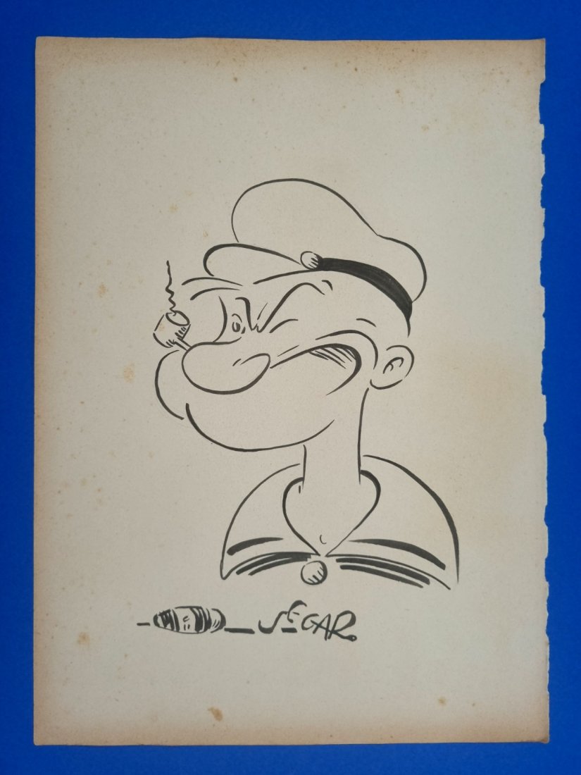 Popeye original pen and ink drawing Segar 1930's (1 of 1)